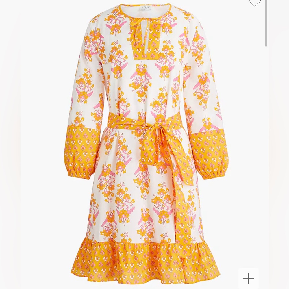 J. Crew Block Print Floral Summer Dress